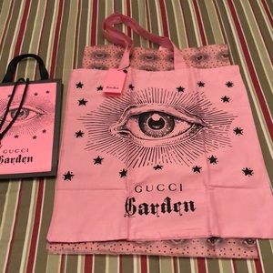 Gucci Garden Florence Pink Star Eye cotton Tote